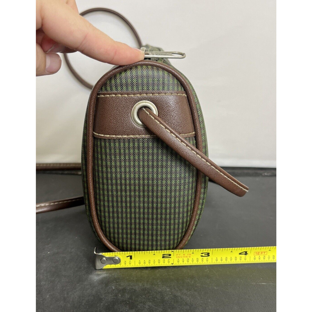 Vintage Esprit Crossbody Bag Plaid Green Brown Logo Purse Small FS Bnfts Charity - Picture 10 of 14